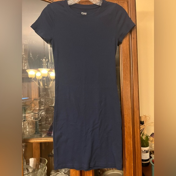 PINK Victoria's Secret Navy Blue Textured Tee - Picture 4 of 4